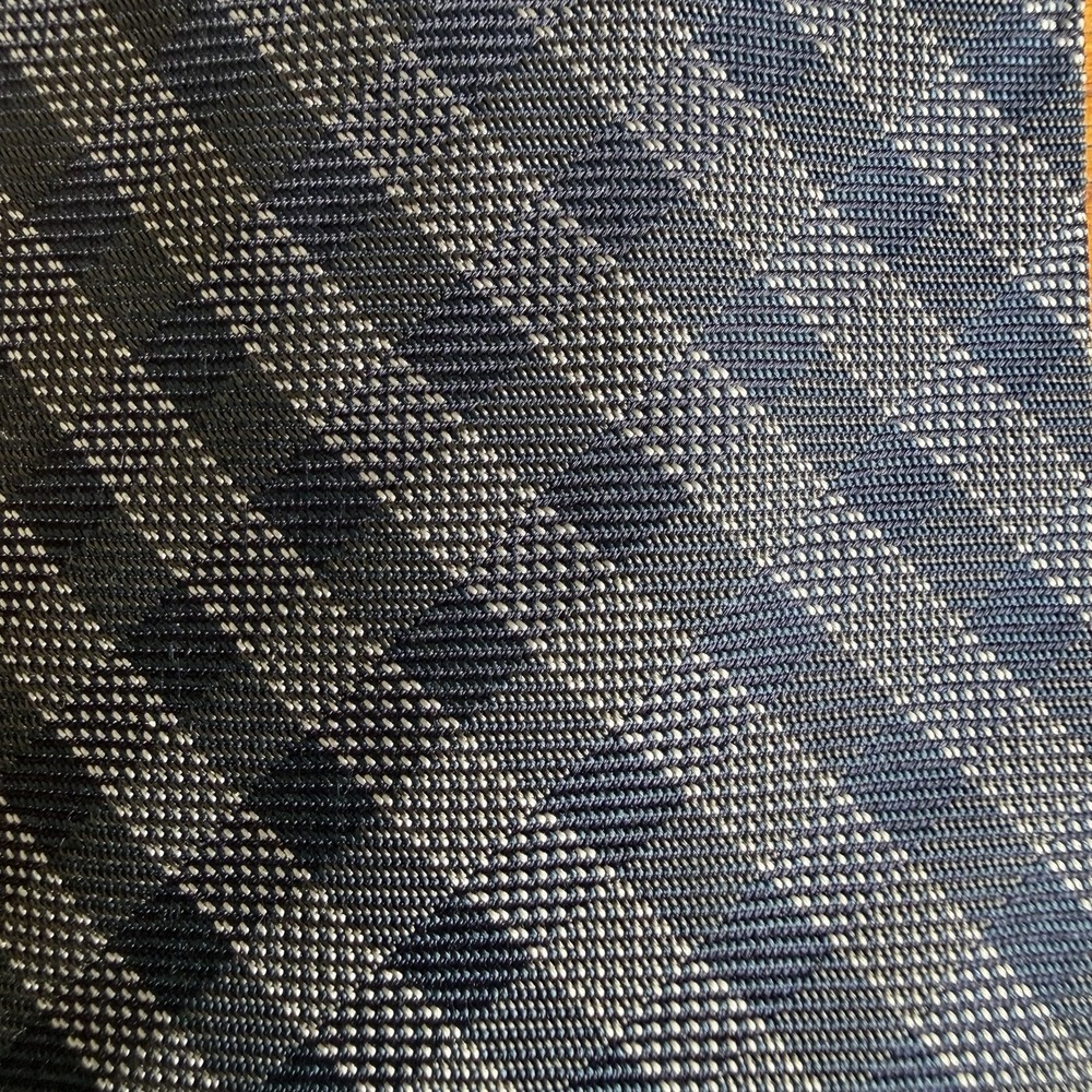 Theory Tie Blue Gray Silver Plaids Check Slim Thin 3" Woven Necktie 100% Silk